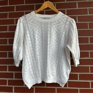 Joie XL Ivory Patterned Women's Lightweight‎ Sweater